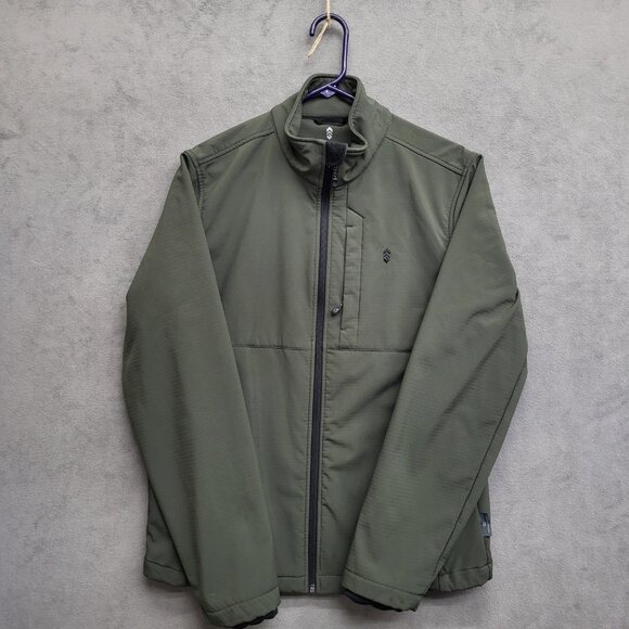 Free Country Men's Super Softshell 3-Layer Jacket Dark‎ Olive Size Small - Picture 1 of 7